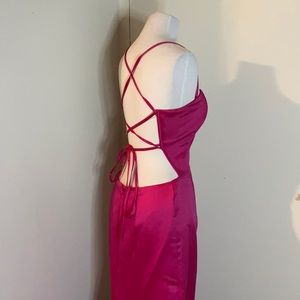 Pink backless dress size 10
